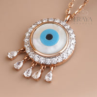 Mother of Pearl Pendant with Lab-Grown Diamond - 