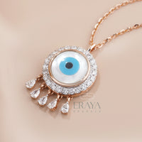 Mother of Pearl Pendant with Lab-Grown Diamond - 