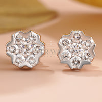 Minimalist Bridal Set | Diamond Pedant-Earring Set - 