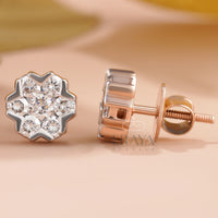 Minimalist Bridal Set | Diamond Pedant-Earring Set - 