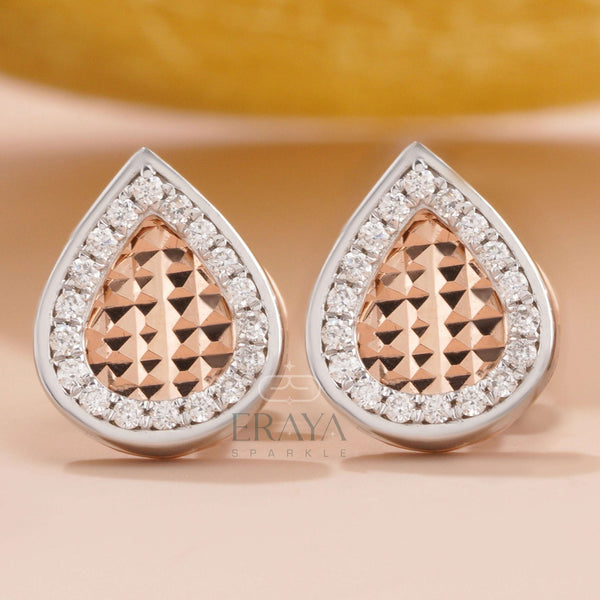 Teardrop Pendant & Earring Set with LG Diamond Jewelry for Women - 
