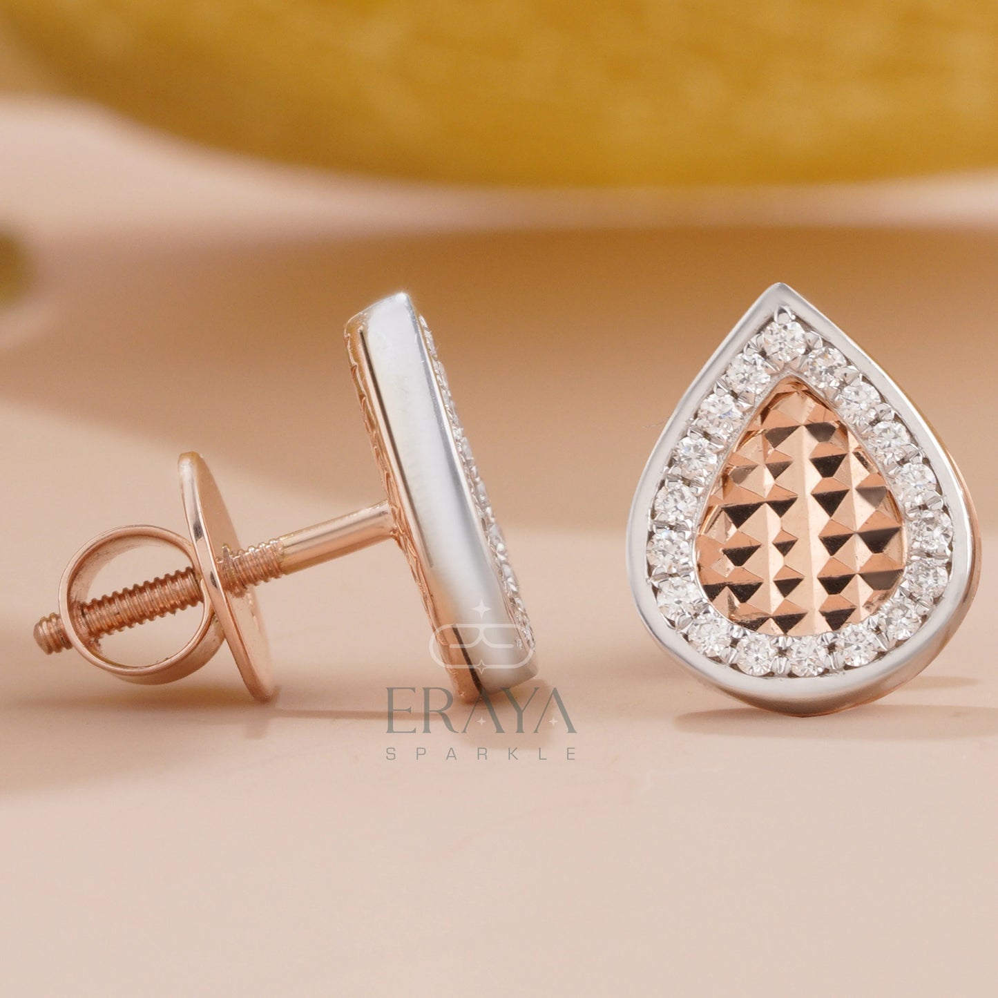 Teardrop Pendant & Earring Set with LG Diamond Jewelry for Women - erayasparkle