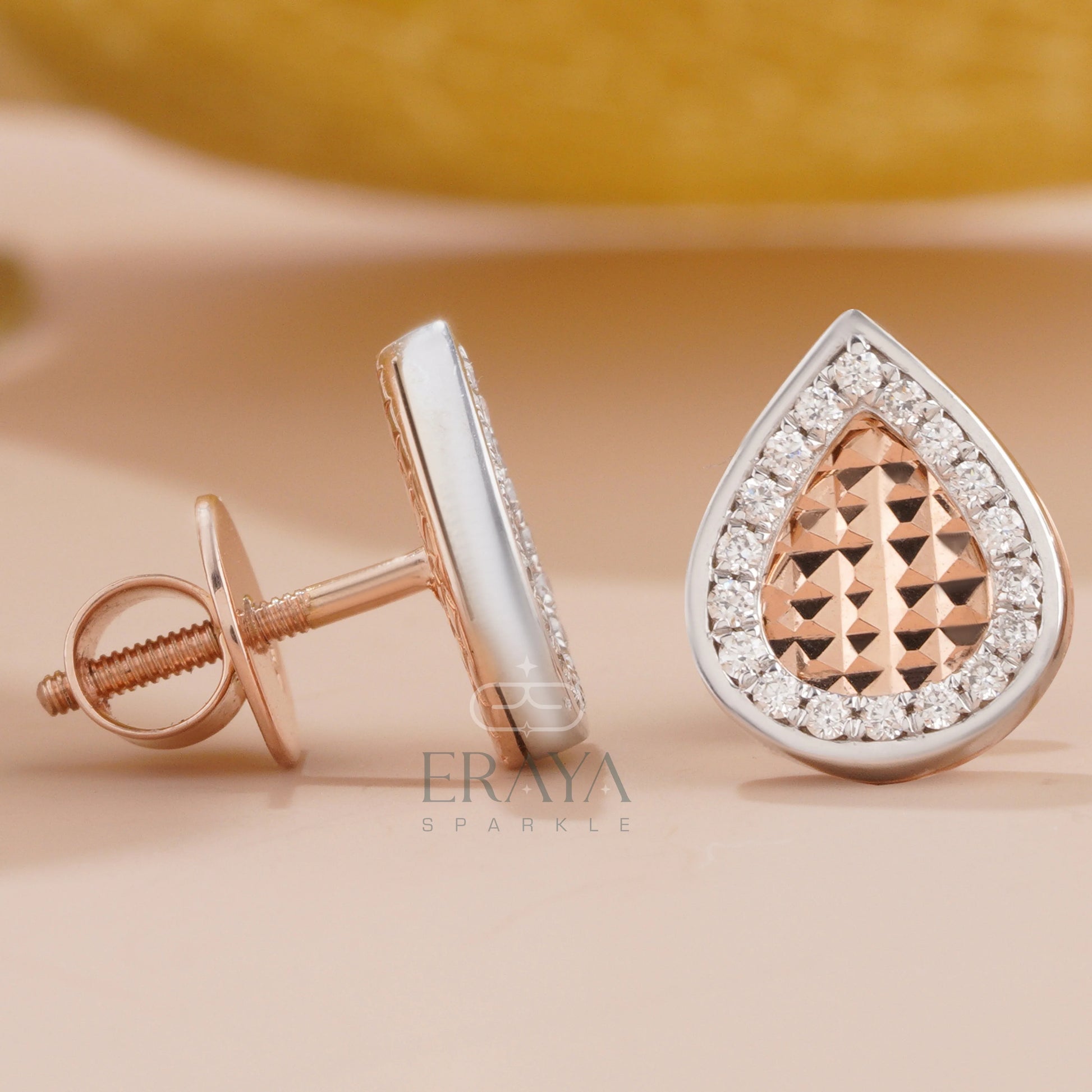 Teardrop Pendant & Earring Set with LG Diamond Jewelry for Women - erayasparkle