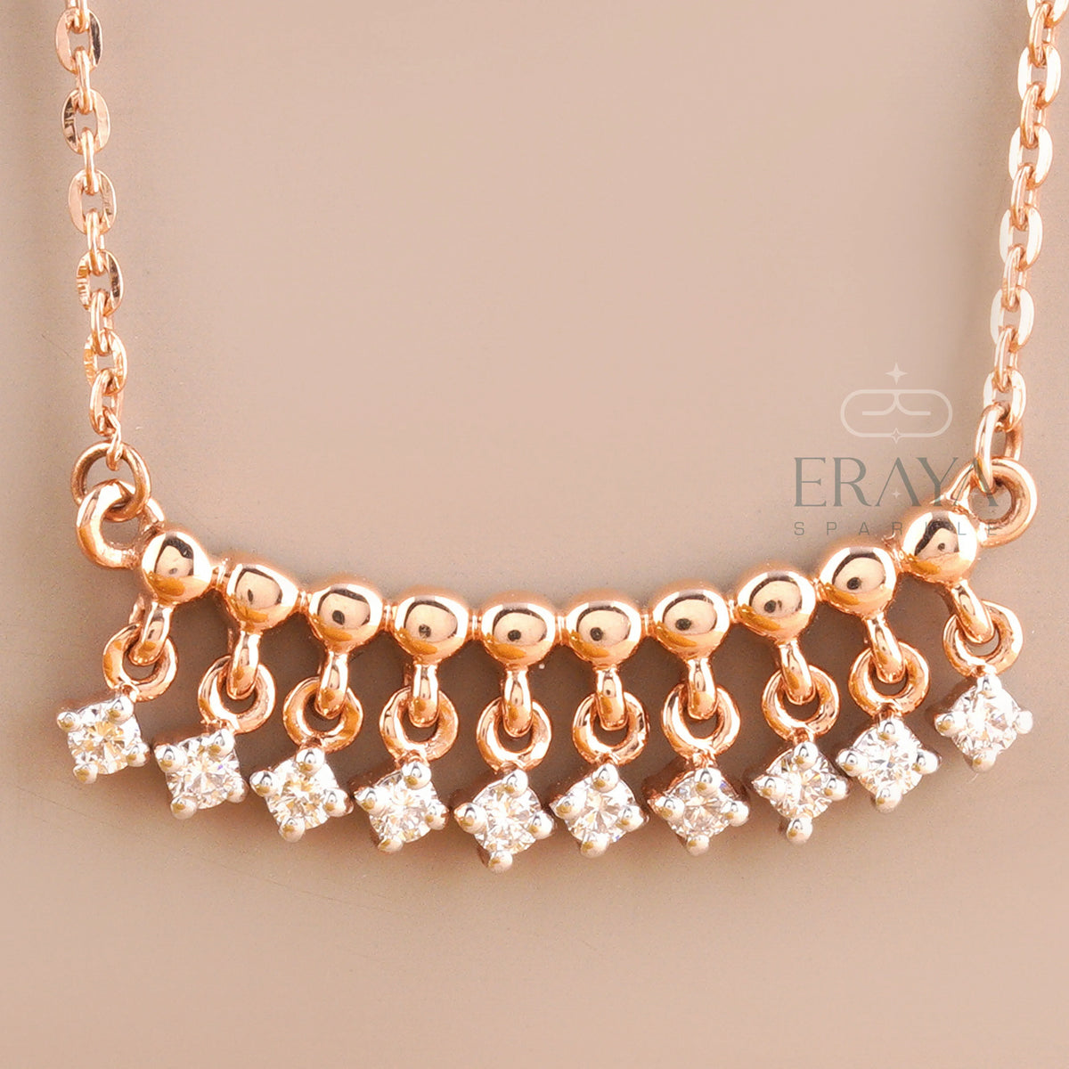Minimalist Bar Necklace with Lab-Created Diamond