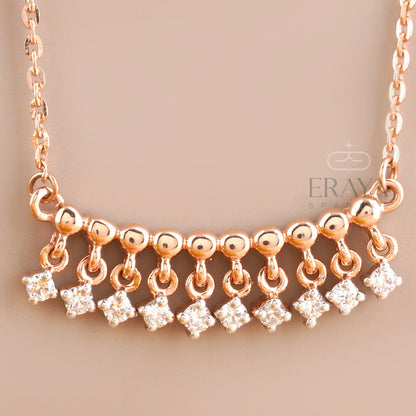 Minimalist Bar Necklace with Lab-Created Diamond - erayasparkle