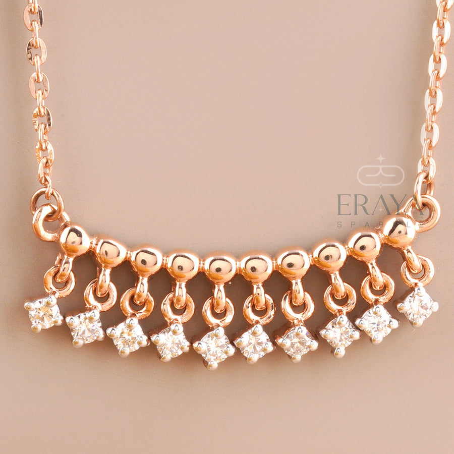 Minimalist Bar Necklace with Lab-Created Diamond -