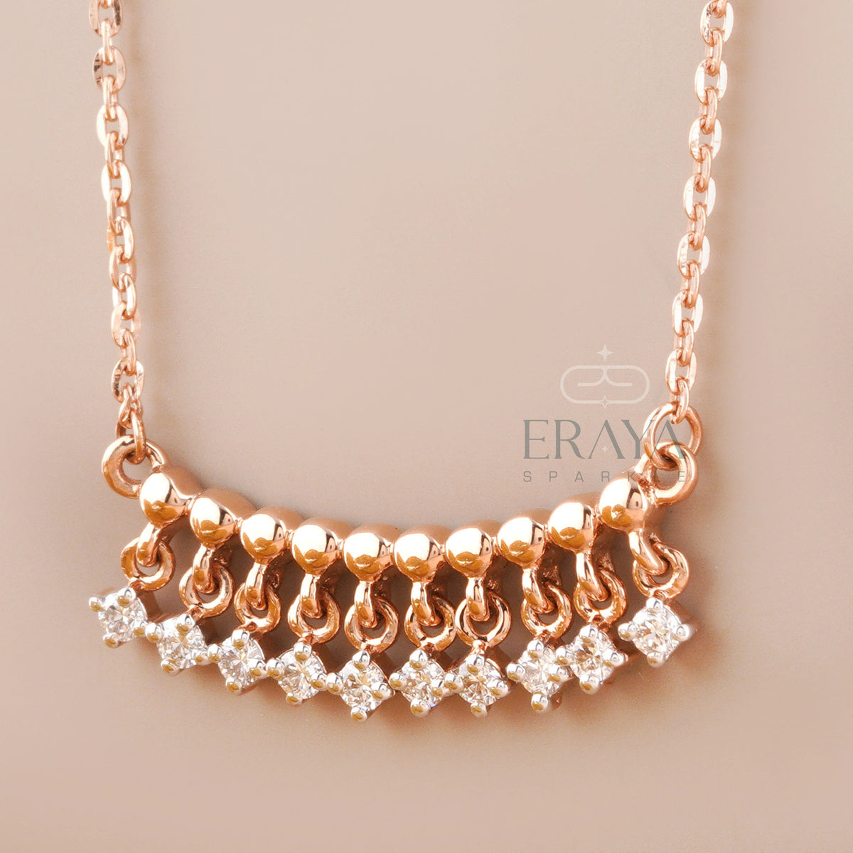 Minimalist Bar Necklace with Lab-Created Diamond