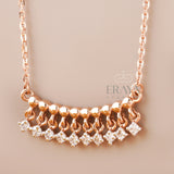 Minimalist Bar Necklace with Lab-Created Diamond -