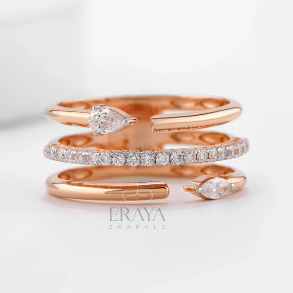 Pear Marquise Ring with Lab-Grown Diamond - Ring