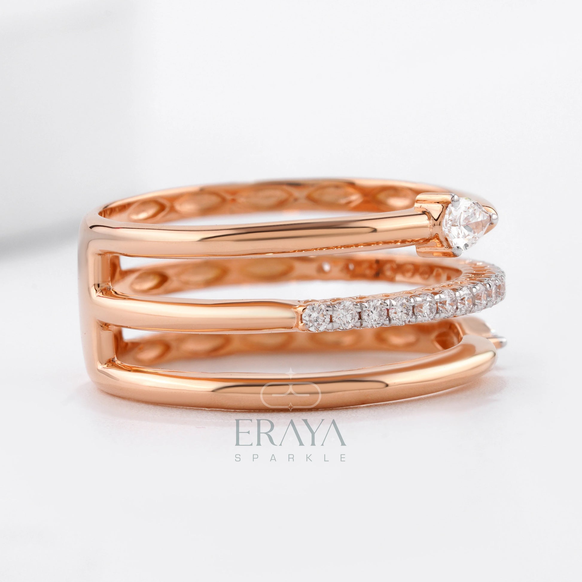 Pear Marquise Ring with Lab-Grown Diamond - erayasparkle