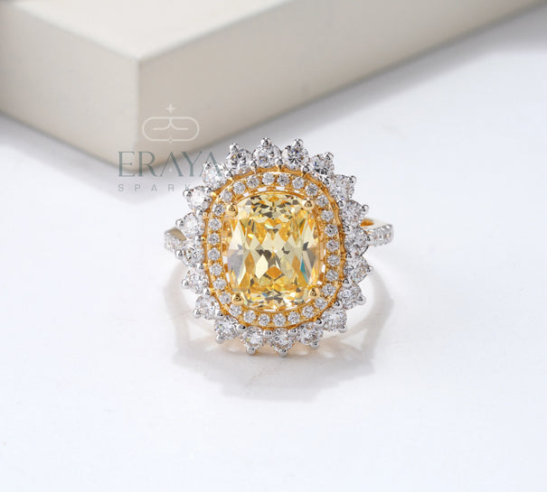 Cushion Cut Diamond Halo Ring - Ring