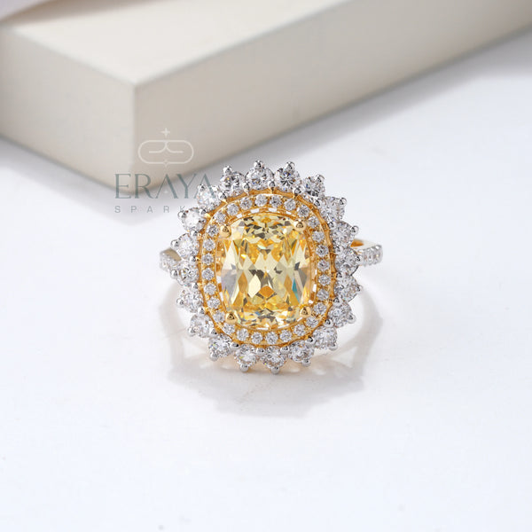 Cushion Cut Diamond Halo Ring - Ring