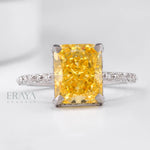 Radiant Yellow Sapphire Engagement Ring - Ring