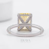 Radiant Yellow Sapphire Engagement Ring - Ring