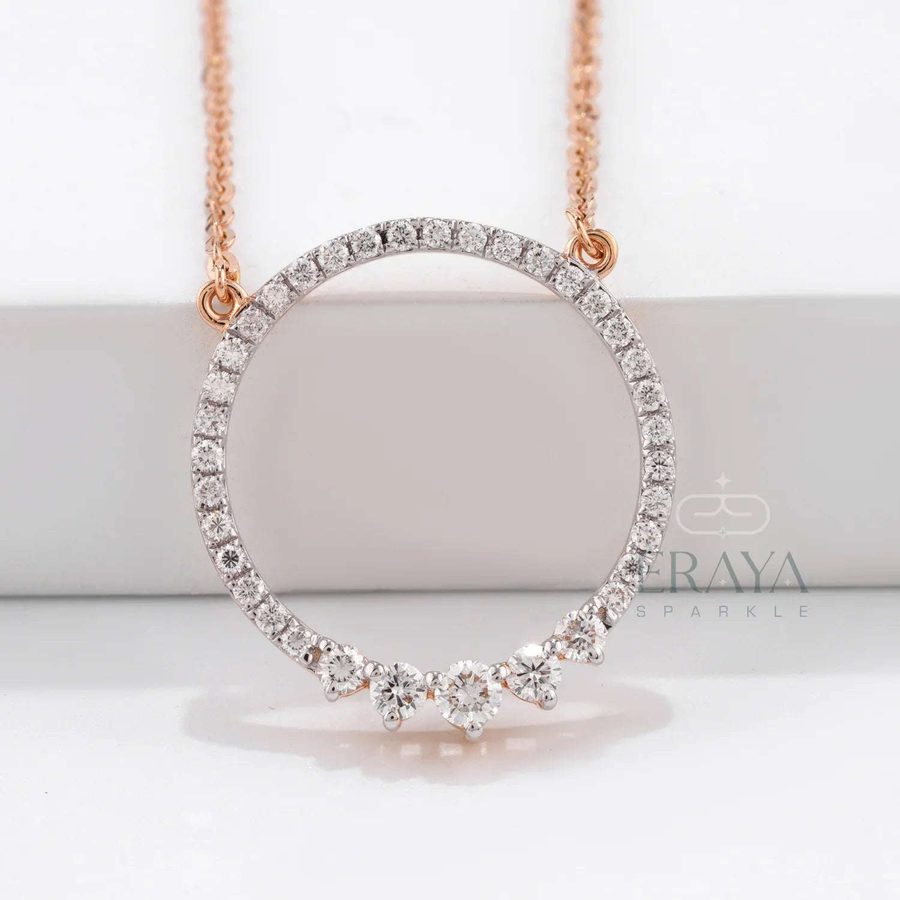 Minimalist Eternity Circle Pendant -