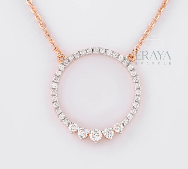 Minimalist Eternity Circle Pendant - 