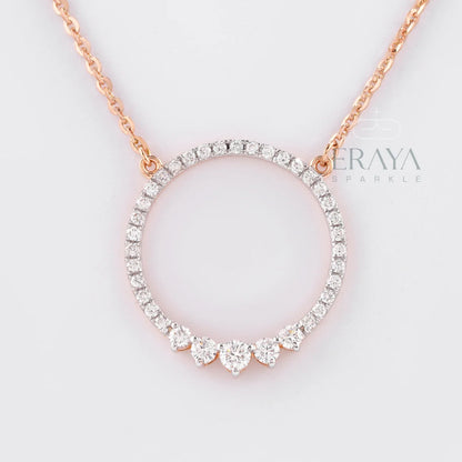 Minimalist Eternity Circle Pendant - erayasparkle