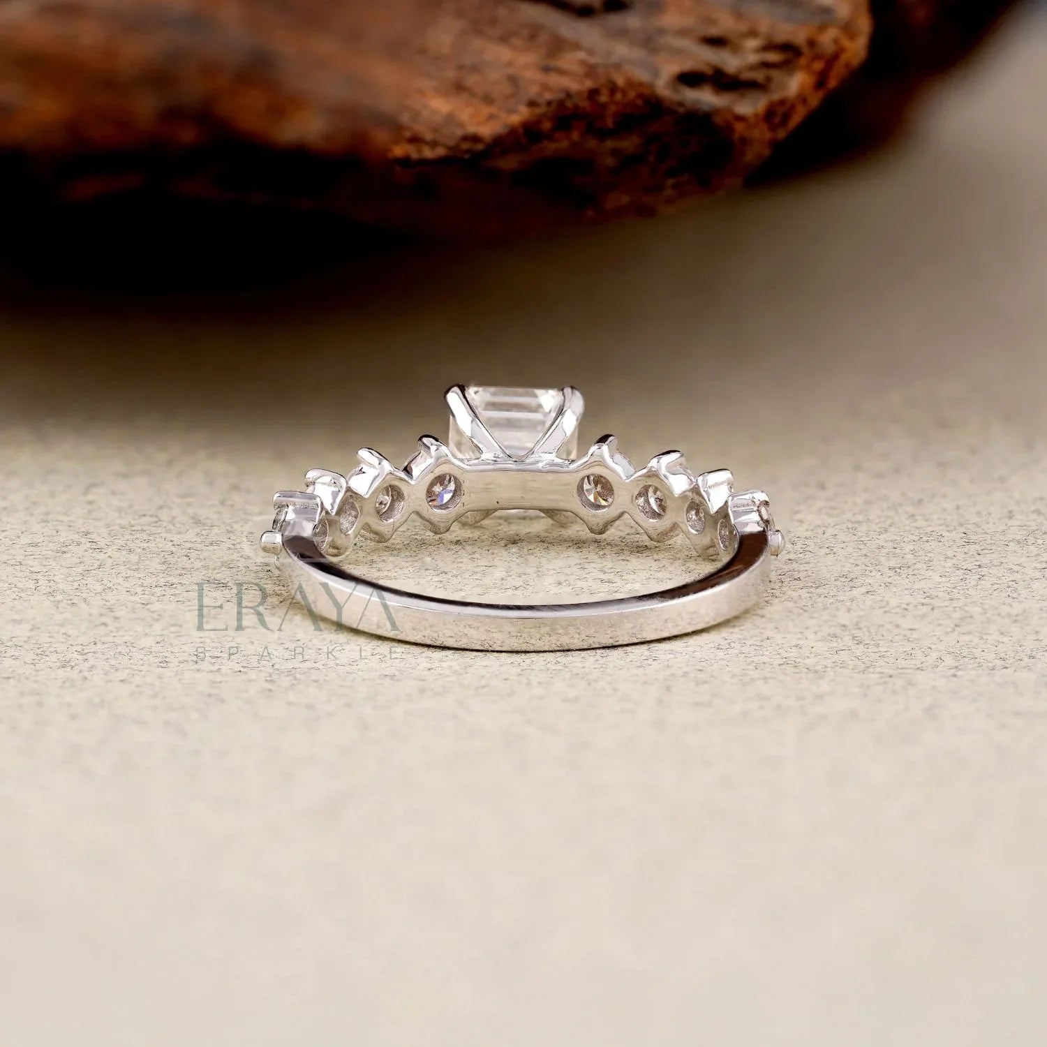 Asscher Cut Lab Diamond Ring – Minimalist Bridal Promise Ring - erayasparkle