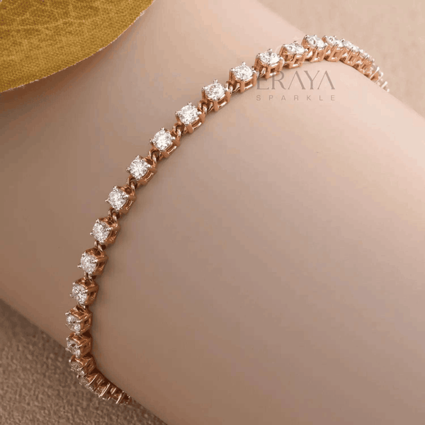 Dainty Tennis Bracelet with Lab-Grown Diamond - 
