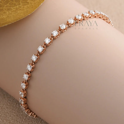 Dainty Tennis Bracelet with Lab-Grown Diamond - erayasparkle