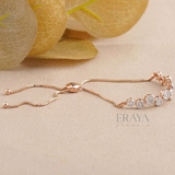 Elegant Lab Grown Diamond Bracelet in Rose Gold | Adjustable Tennis Style - 