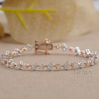 Pear Design Gold tennis Bracelet - 
