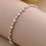 Pear Design Gold tennis Bracelet - 