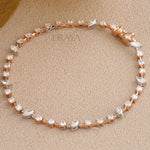 Rose Gold Marquise Band with LG Diamond Bracelate - 