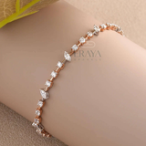 Rose Gold Marquise Band with LG Diamond Bracelate - 