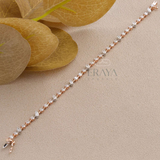 Rose Gold Marquise Band with LG Diamond Bracelate - 