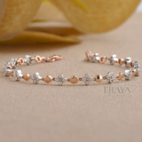 Floral Tennis Bracelet with LG Diamond Bracelate - 