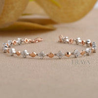 Floral Tennis Bracelet with LG Diamond Bracelate - 