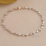Floral Tennis Bracelet with LG Diamond Bracelate - 