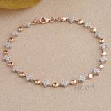 Floral Tennis Bracelet with LG Diamond Bracelate - 