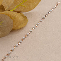 Floral Tennis Bracelet with LG Diamond Bracelate - 