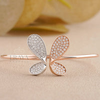 Elegant Rose Gold Butterfly Bracelet | LG Diamond Bracelate - 