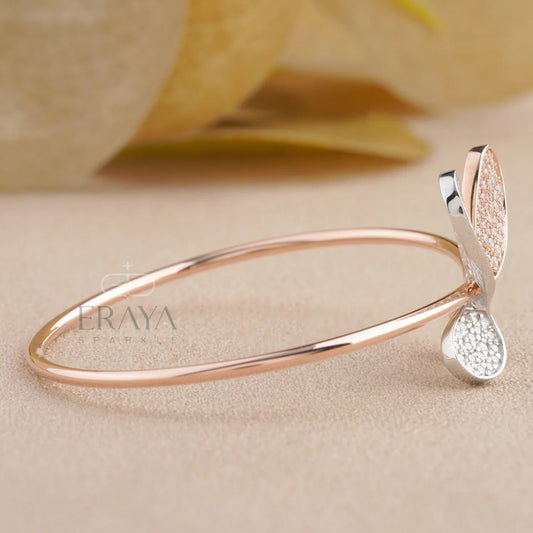 Elegant Rose Gold Butterfly Bracelet | LG Diamond Bracelate - erayasparkle