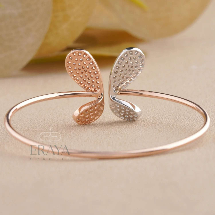 Elegant Rose Gold Butterfly Bracelet | LG Diamond Bracelate -