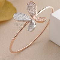 Elegant Rose Gold Butterfly Bracelet | LG Diamond Bracelate - 