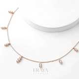 Triple Diamond Drop Necklace – Diamond Necklace - Ring