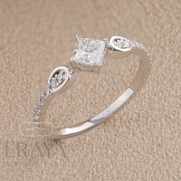 Princess Cut lab grown Diamond Ring - Ring