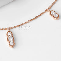 Triple Diamond Drop Necklace – Diamond Necklace - Ring