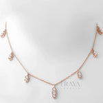 Triple Diamond Drop Necklace – Diamond Necklace - Ring