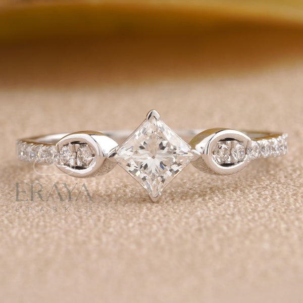 Princess Cut lab grown Diamond Ring - Ring