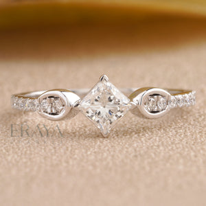 Princess Cut lab grown Diamond Ring - Ring