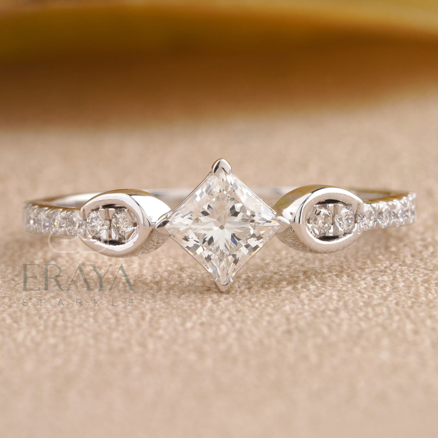 Princess Cut lab grown Diamond Ring - Ring