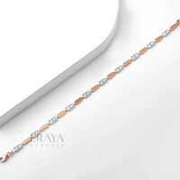 Two-Tone Geo Bracelet with Lab-Created Diamond Bracelate - Ring