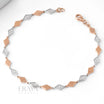 Two-Tone Bracelet with Lab Diamond Bracelate - Ring
