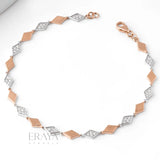 Two-Tone Bracelet with Lab Diamond Bracelate - Ring