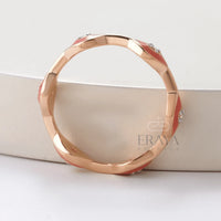 Stackable Enamel Lab Diamond Ring - Ring